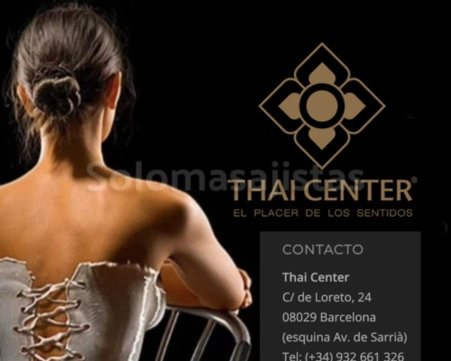 solomasajistas Masajes sensitivos                    Barcelona Thai Center ... EL PLACER DE LOS SENTIDOS 932661326