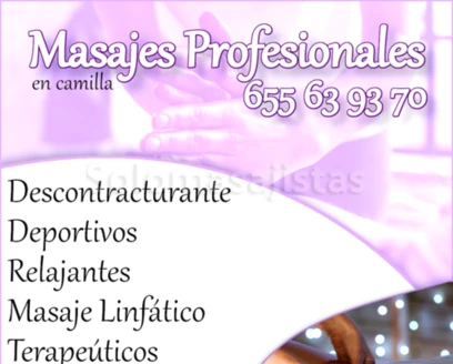 solomasajistas Masajes Terapéuticos                     masajista profesional llámame 655639370